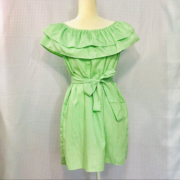 Face to Face Dresses & Skirts - Beautiful Striped Dress with Bow Tie Belt Size XL